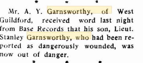 S.Y. Garnsworthy. Image source Swan Express 3.5.1918 p2 