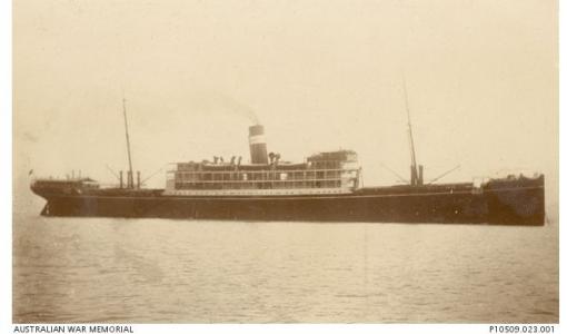 SS 'Mashobra'. Photographer unknown, photograph source Naval Collection AWM P10509.023.00