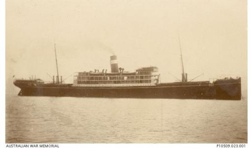 SS &#039;Mashobra&#039;. Photographer unknown, photograph source Naval Collection AWM P10509.023.001