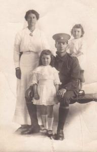 Theodore Spice Morley with Flora and children. Photographer donor Terry Mann c/o Discovering Anzacs, photograph source National Archives of Australia