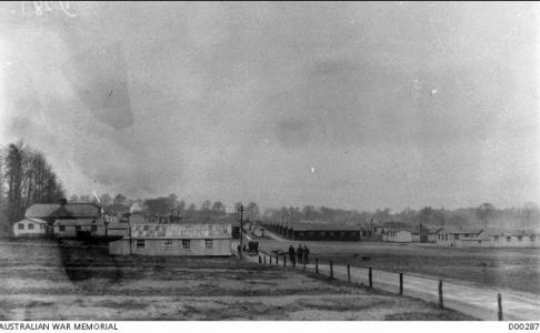 View of Sutton Veny Military Camp 1919. Photographer unknown, photograph source AWM D000287