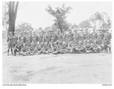 10/10LH at Blackboy Hill 1915. Tpr. Viveash back row 1st left. Photo source AWM P05566.035