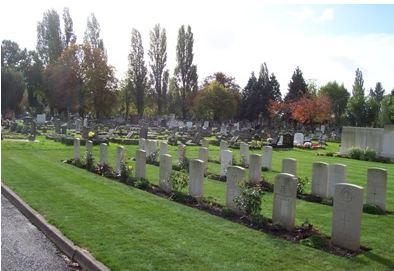 Willesden New Cemetery. Photograph sourced from Commonwealth War Graves Commission website