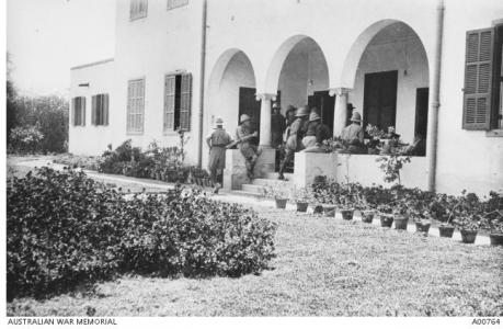 Zeitoun School of Instruction-Officers' Mess 1915. Photographer unknown, photograph source A00764