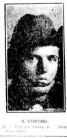 Pte. A. Gaisford. Photo source The Sun 15.4.1917 p6