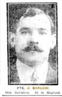 Barlow Joseph. Photograph Sunday Times 10.10.1915 p1 