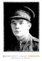  Flt. Lieut. Edgar Johnson. Photograph source Western Mail 26.4.1918 p5