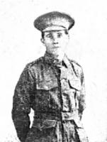 Pte. Bert King. Photo Source Western Mail block in Swan Express 24.11.1916 p5