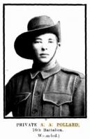 Pte. A. A. Pollard.  Photo source Western Mail 9.7.1915 p4 