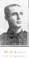 Pte. H.E. Lovell. Photograph source Sunday Times 3.12.1916 p6 