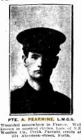 Pte. Pearmine A. Photograph source Sunday Times 24.6.1917 p6